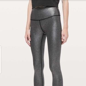 lululemon metallic luxtreme wunder under sz 4